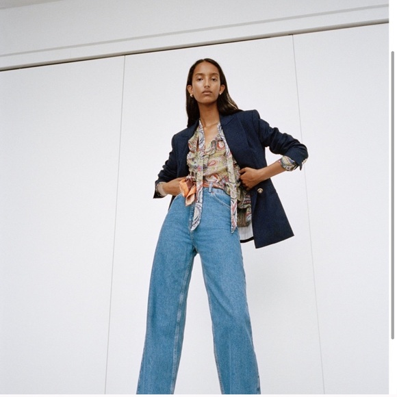 ZARA Double Breasted Gold Buttoned Blazer XS - Picture 5 of 13